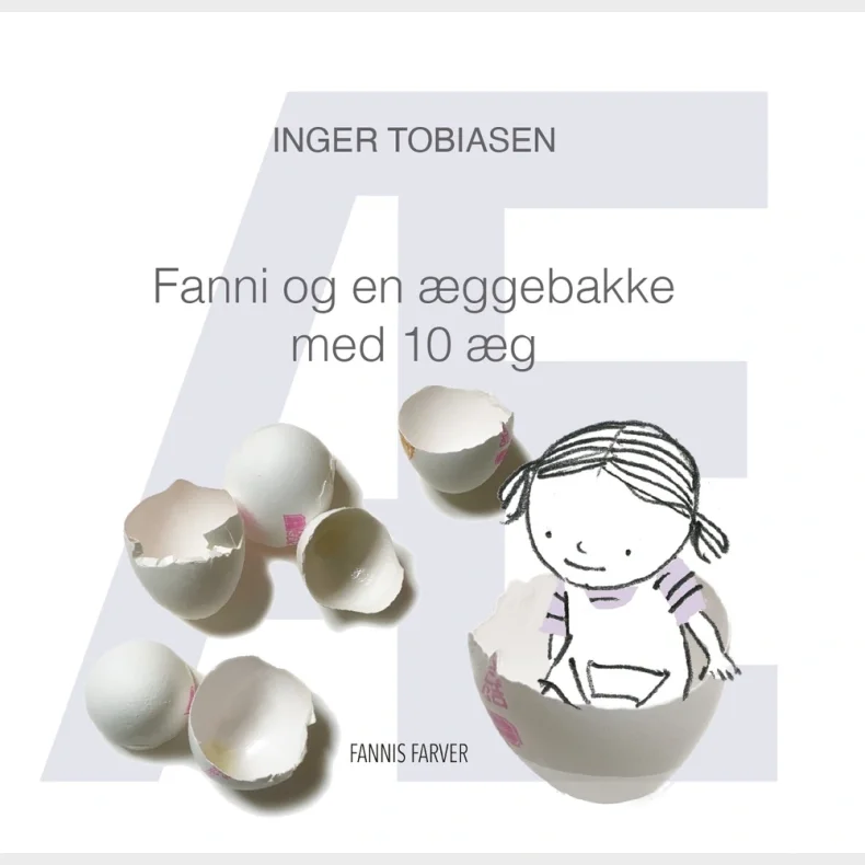 Fanni og en �ggebakke med 10 �g