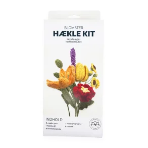 H�kle kit klare farver 6 stk. orange, gul, lilla, pink, hvid