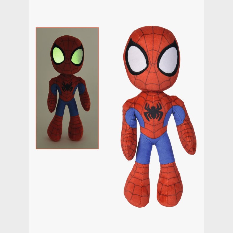 Spidey and His Amazing Friends Bamse Spidey Selvlysende 25 cm