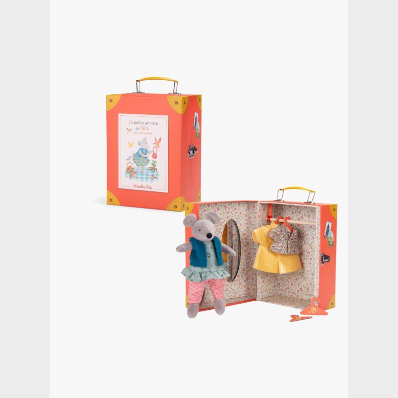 Moulin Roty Garderobetaske med Dukke Nini