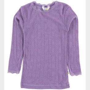 Joha Bluse - Uld/Silke - Lilla m. Hulmnster