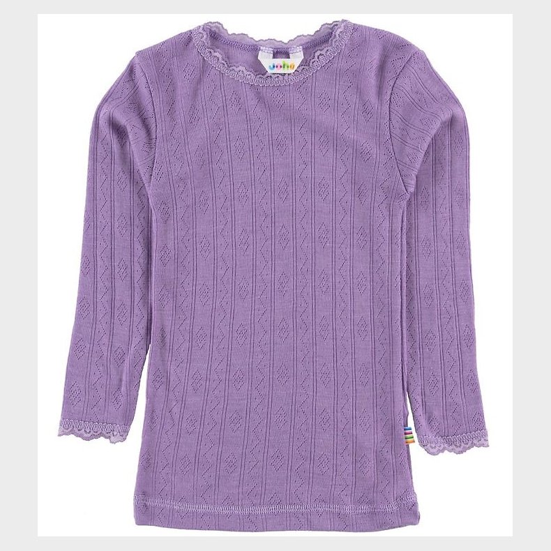 Joha Bluse - Uld/Silke - Lilla m. Hulm�nster