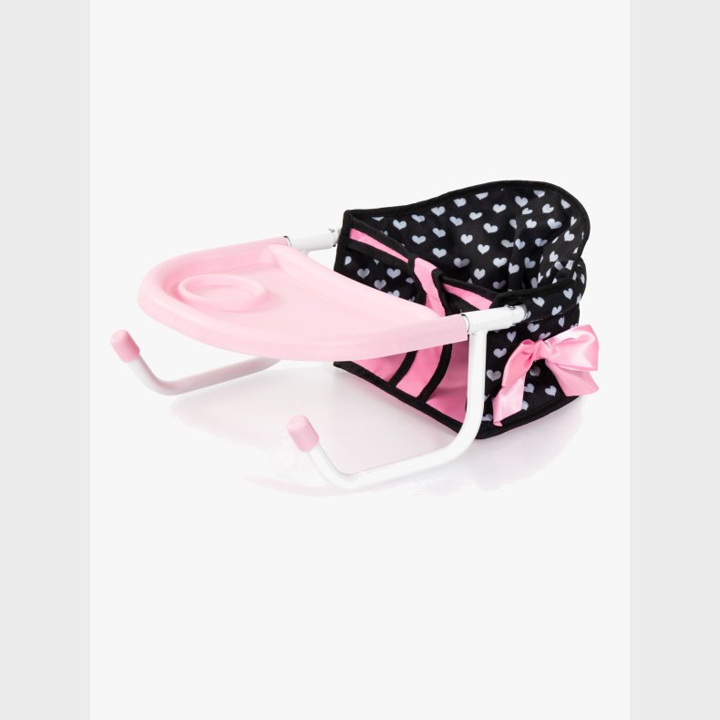 Bayer Design Babystol til Bord med Bakke, Sort/Lyser�d