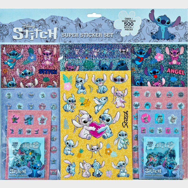 Disney Stitch Super Klistermrker 500 Stk
