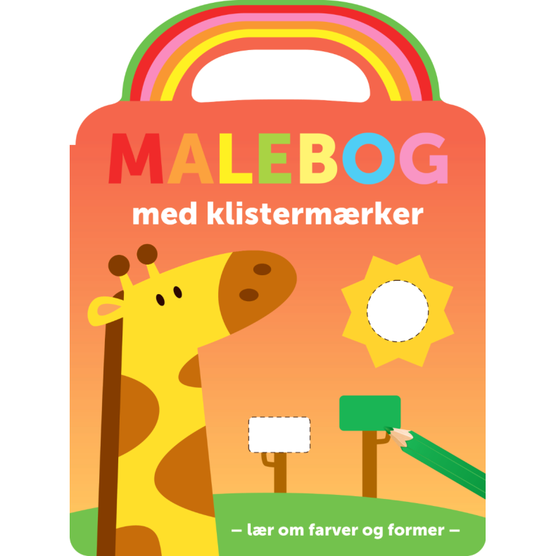 Forlaget Bolden | Malebog med klistermrker - Giraf