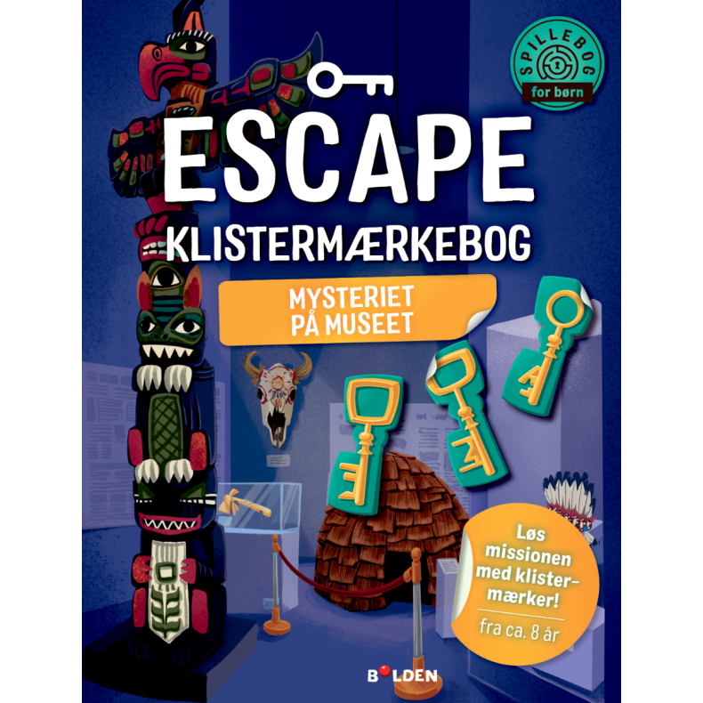 Forlaget Bolden | Escape klistermrkebog - Mysteriet p museet