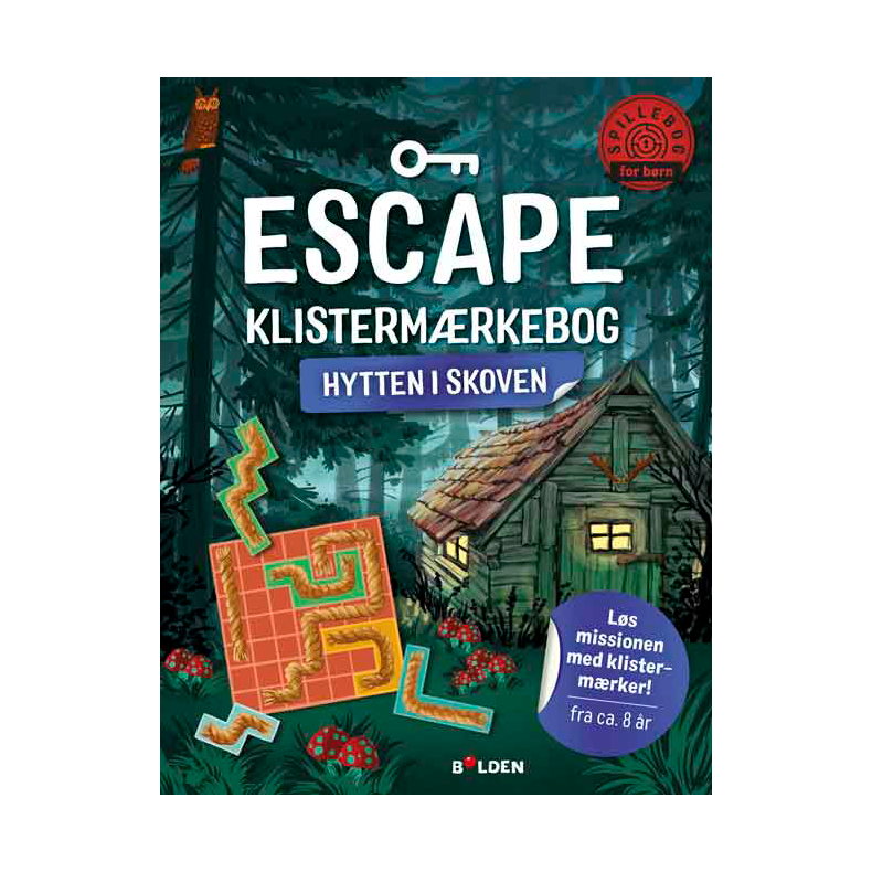 Forlaget Bolden | Escape klistermrkebog - Hytten i skoven
