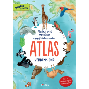 Forlaget Bolden | Klistermrkebog - Atlas, Verdens dyr