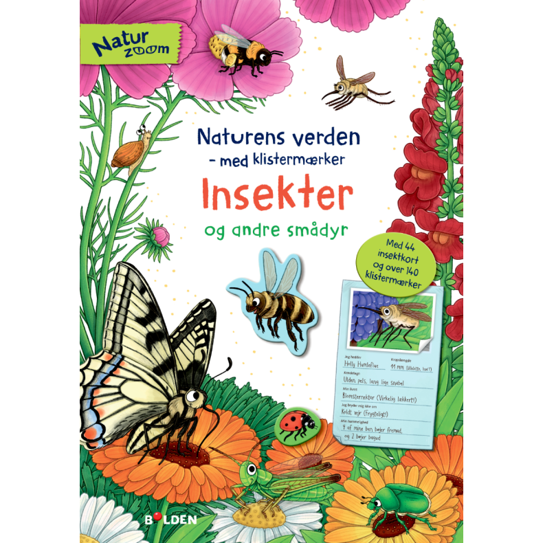 Forlaget Bolden | Klistermrkebog - Insekter og andre smdyr