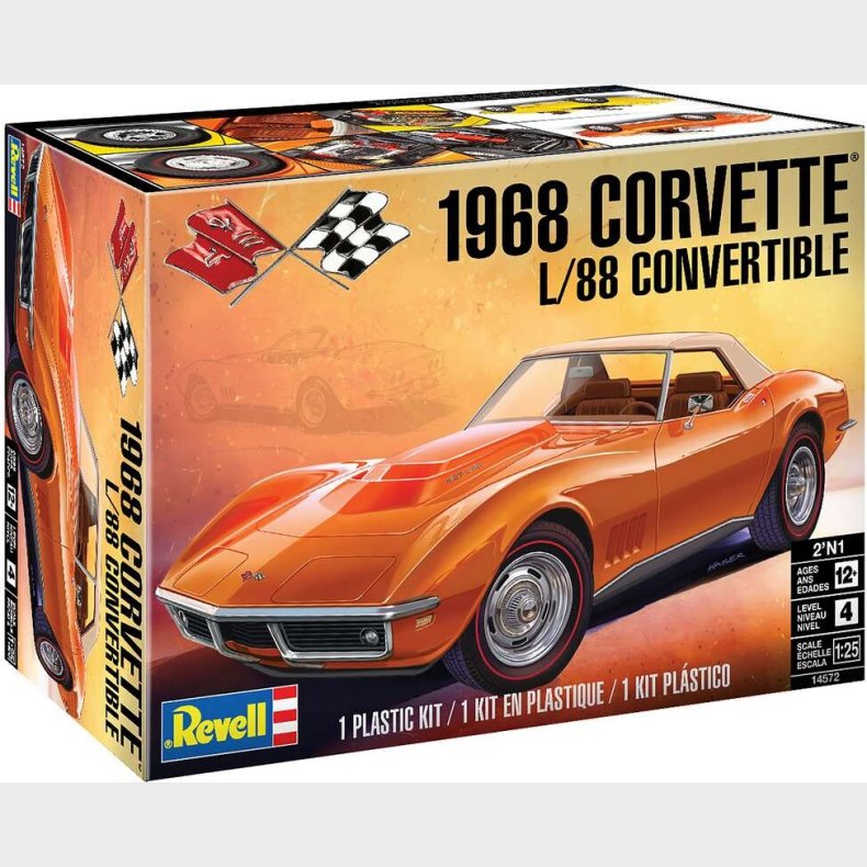 Revell - 1968 Corvette L-88 Convertible Byggest - 1:25 - 14572