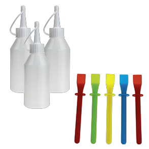 Beleduc | Farveslynge tilbehr - 20 flasker + 5 skrabere