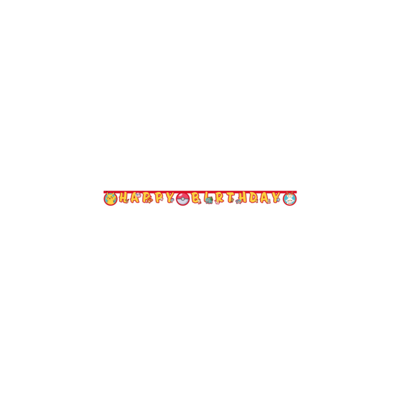 Pok�mon - Guirlande Happy Birthday - 2m