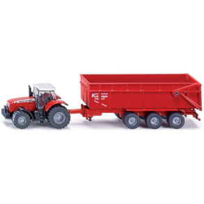 Traktor med M.F trailer 1:87