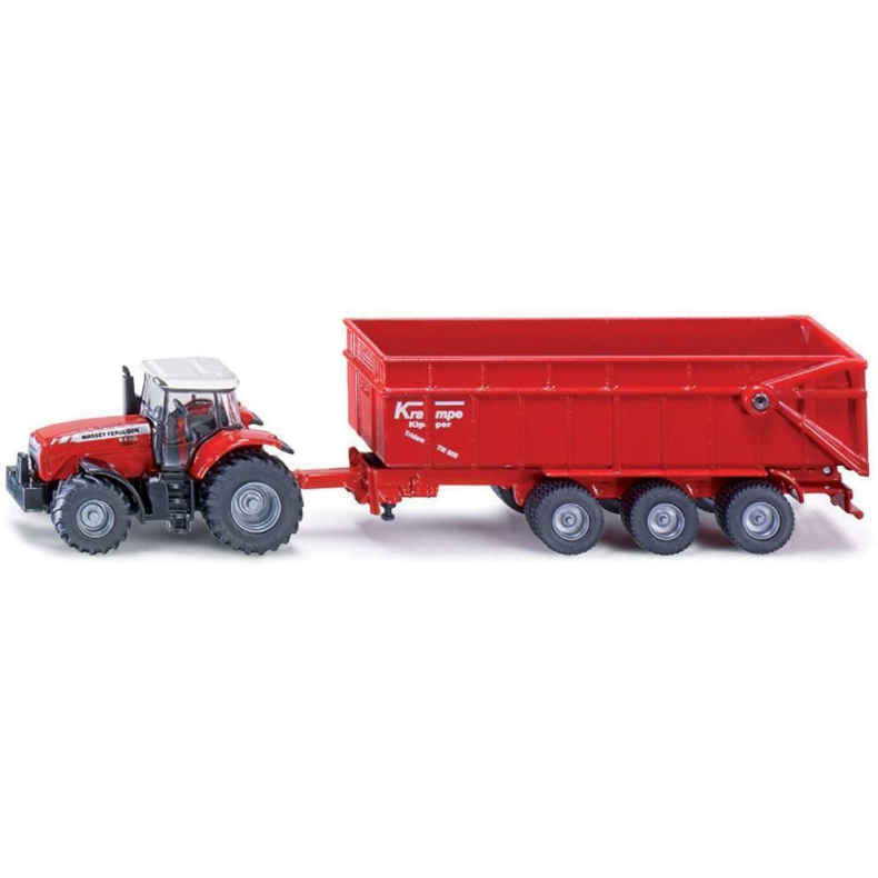 Traktor med M.F trailer 1:87
