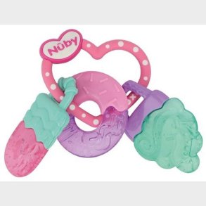 Nuby Icy Bite Sweets Bidering, Pink/Turqoise/Purple