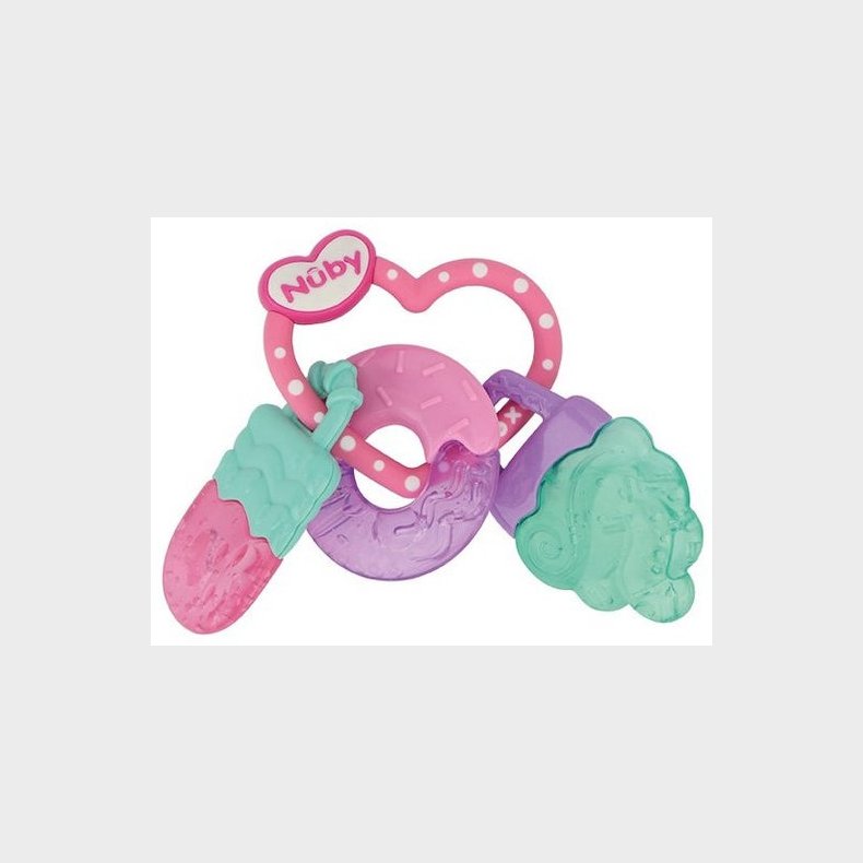 Nuby Icy Bite Sweets Bidering, Pink/Turqoise/Purple