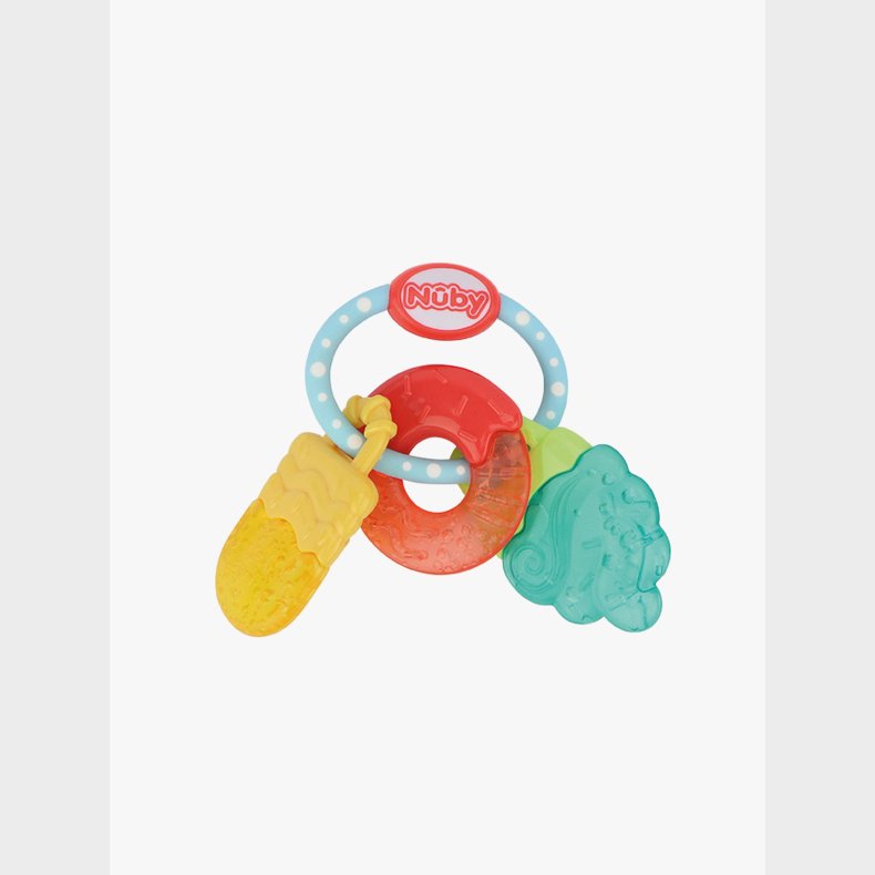 Nuby Icy Bite Sweets Bidering, Yellow/Turqoise/Red