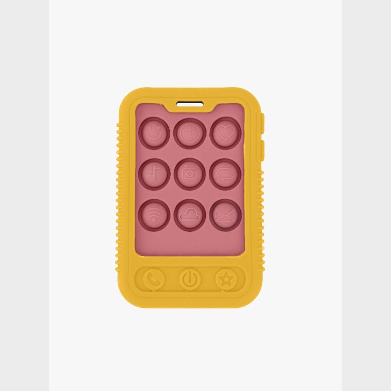 Nuby Phone Popper Bideleget�j, Gul/Lyser�d