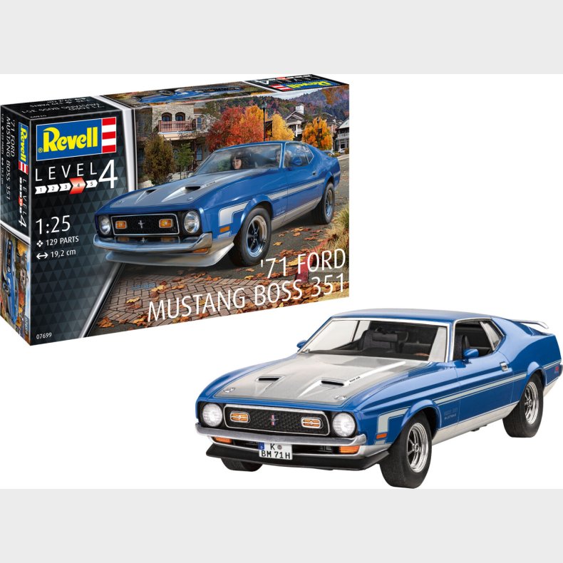 Revell - 71 Ford Mustang Boss 351 - 1:25 - Level 4 - 07699