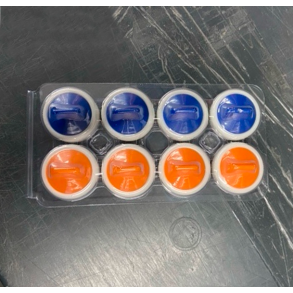 Gamesson | Shuffleboard- & curlingsten - Bl+Orange, 8 stk