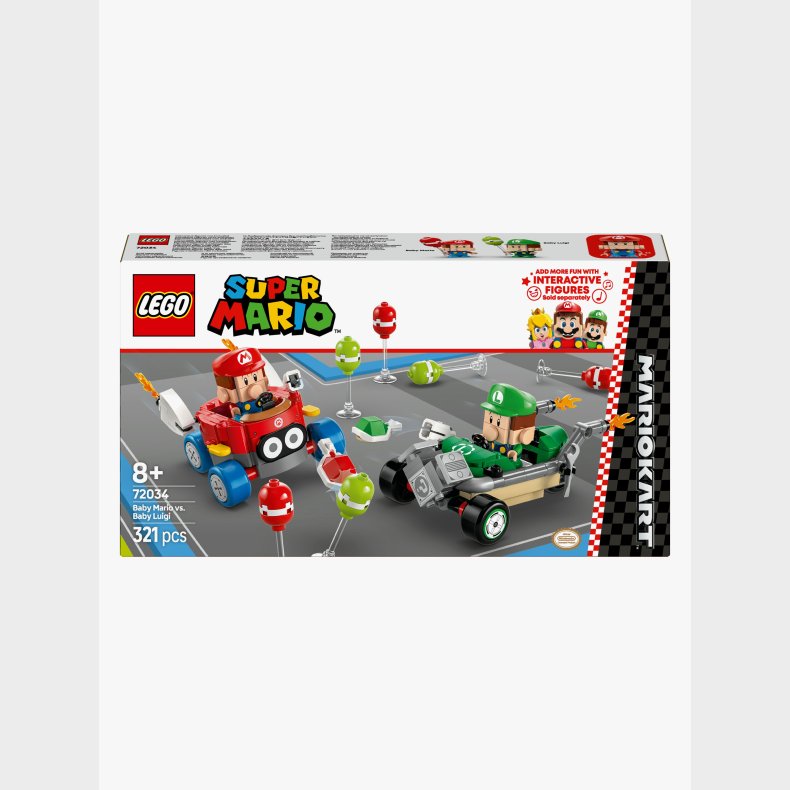 LEGO Super Mario 72034 Mario Kart  Baby Mario mod Baby Luigi