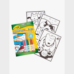 Crayola Colour By Numbers Males�t Dyr 16 Sider &  6 Tusser