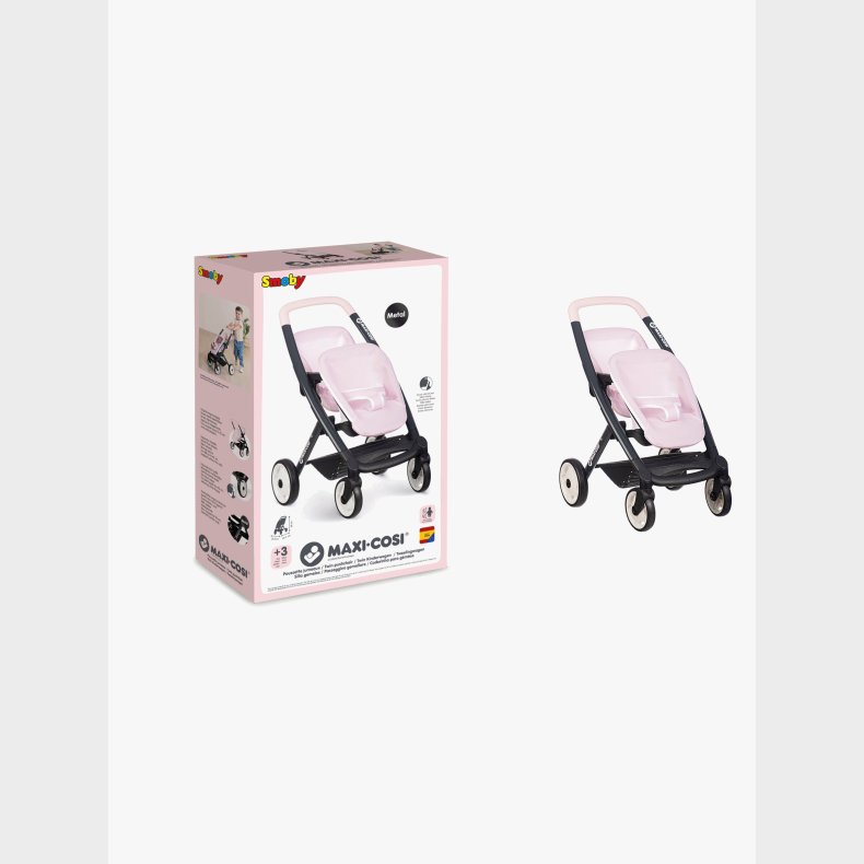 Smoby MAXI-COSI Tvillingevogn, Pink