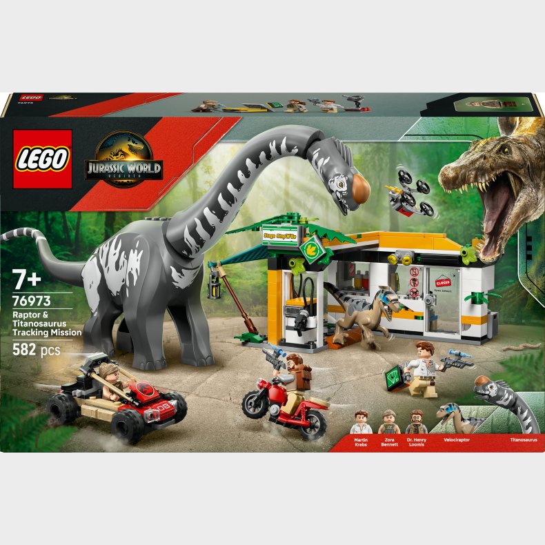 LEGO Jurassic World 76973 Sporingsmission: Raptor og titanosaurus