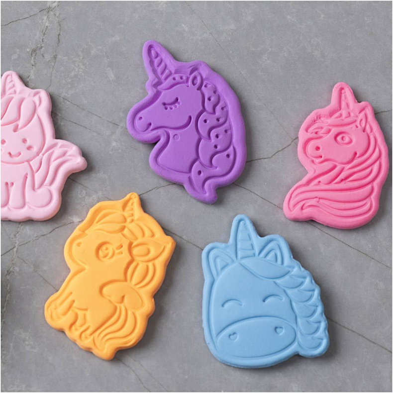 Creativ Company | Udstiksforme m. prgning - Enhjrning, 6 stk