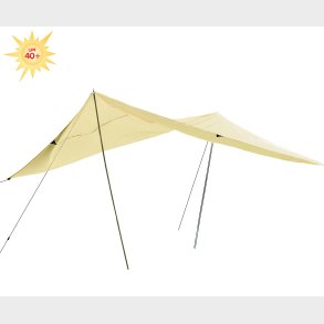 Happy People | Solsejl 4 x 5 meter - Sandfarvet, inkl. 2 stnger