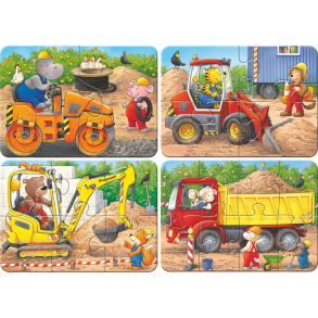 Ravensburger | Puslespil m. 2-8 brikker - P byggepladsen, 4 stk