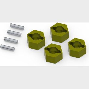 7mm Hex Hub Set (brass/4pcs) - Hp161153 - Hpi Racing