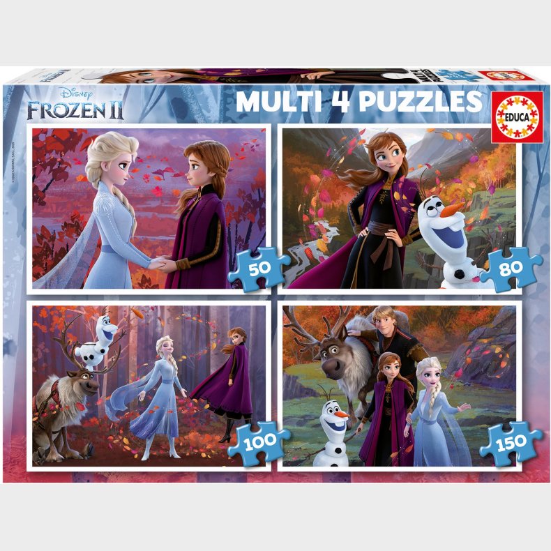 Educa Disney Frozen Puslespil 4-i-1