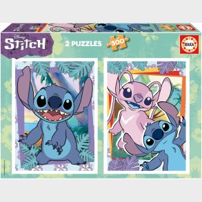 Educa Disney Stitch Puslespil 2x500 Brikker