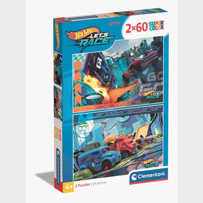 Clementoni Hot Wheels Puslespil 2-i-1
