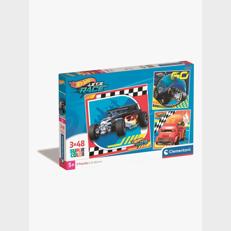 Clementoni Hot Wheels Puslespil 3x48