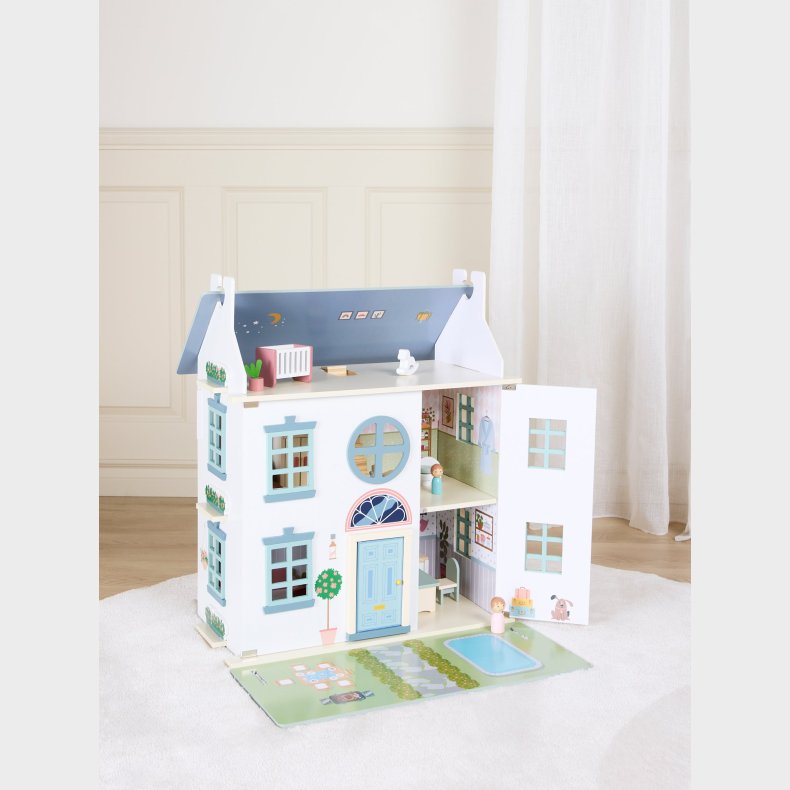 Alice &  Fox Dukkehus med M�bler &  4 Dukker, Bl�