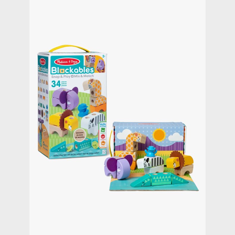 Melissa &  Doug Blockables Bygges�t Safari 34 Dele