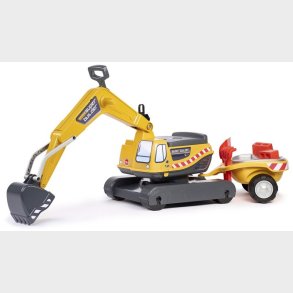 Falk Ride-on-gravemaskine Super Builder inkl. Anhnger, Gul
