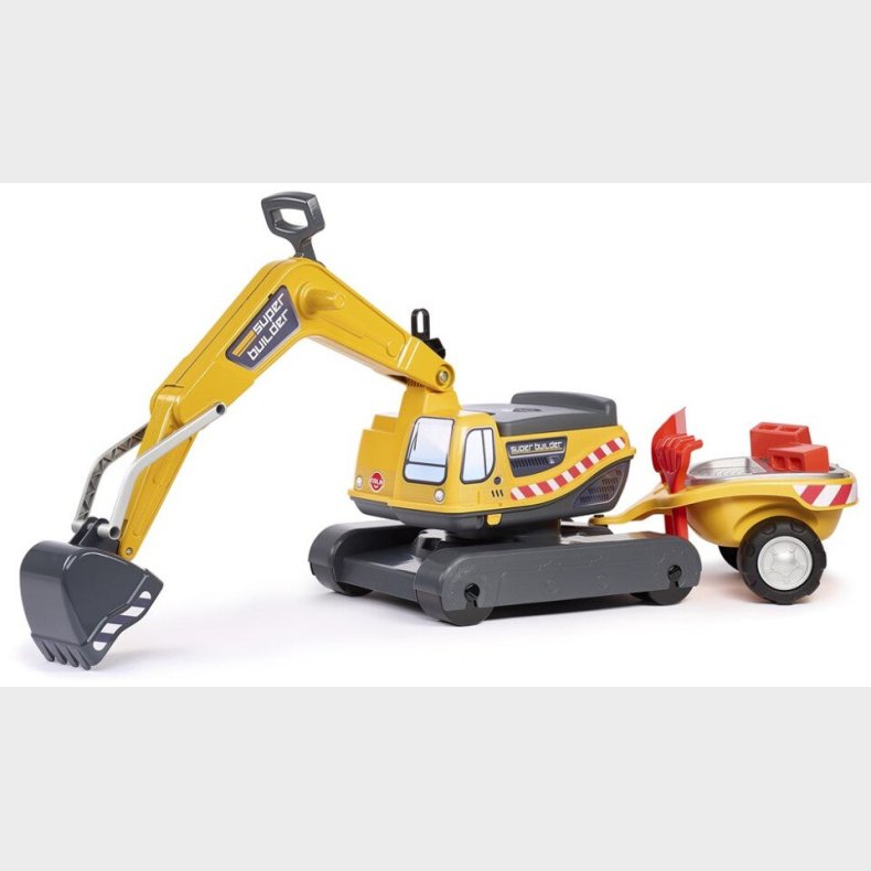 Falk Ride-on-gravemaskine Super Builder inkl. Anhnger, Gul