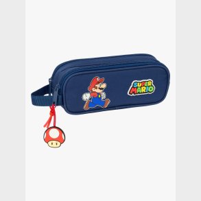 Nintendo Super Mario Dobbelt Penalhus Trick, M�rkebl�/R�d