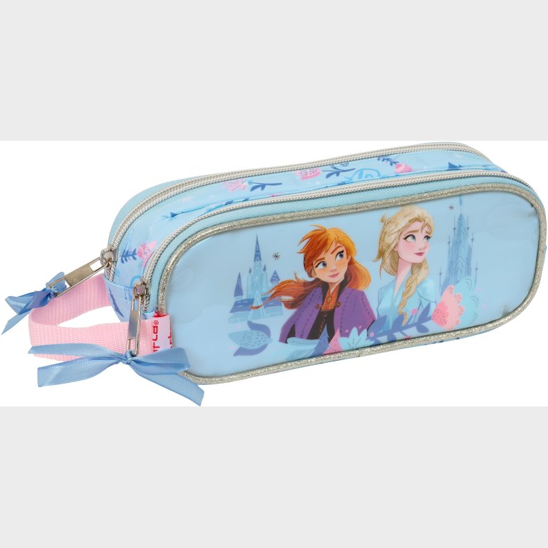 Disney Frozen Dobbelt Penalhus Ice Magic, Lysebl