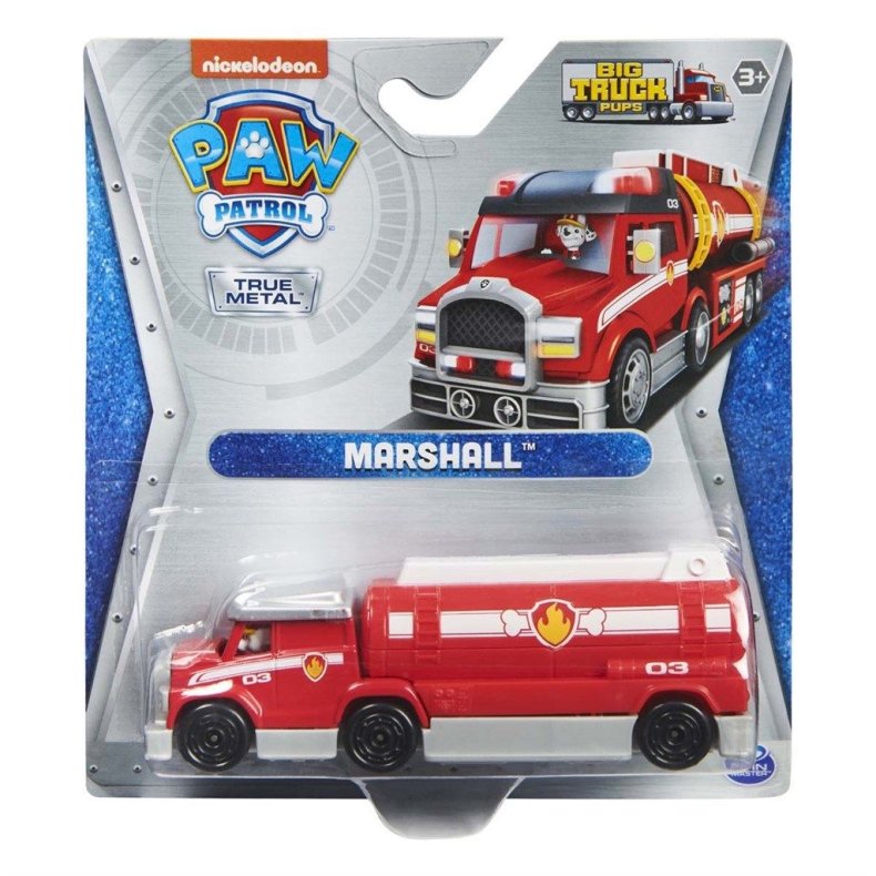 Paw Patrol Big Trucks True Metal Vehicle-Marshall - Legetj - Legekammeraten.dk