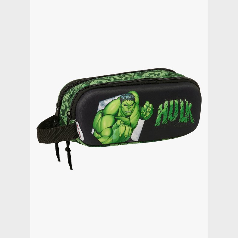Marvel Avengers 3D Hulken Dobbelt Penalhus, Bl�/Gr�n
