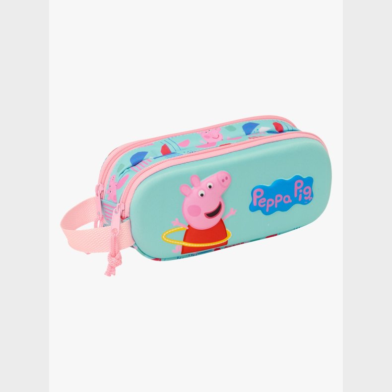 Gurli Gris 3D Dobbelt Penalhus, Lyser�d/Gr�n