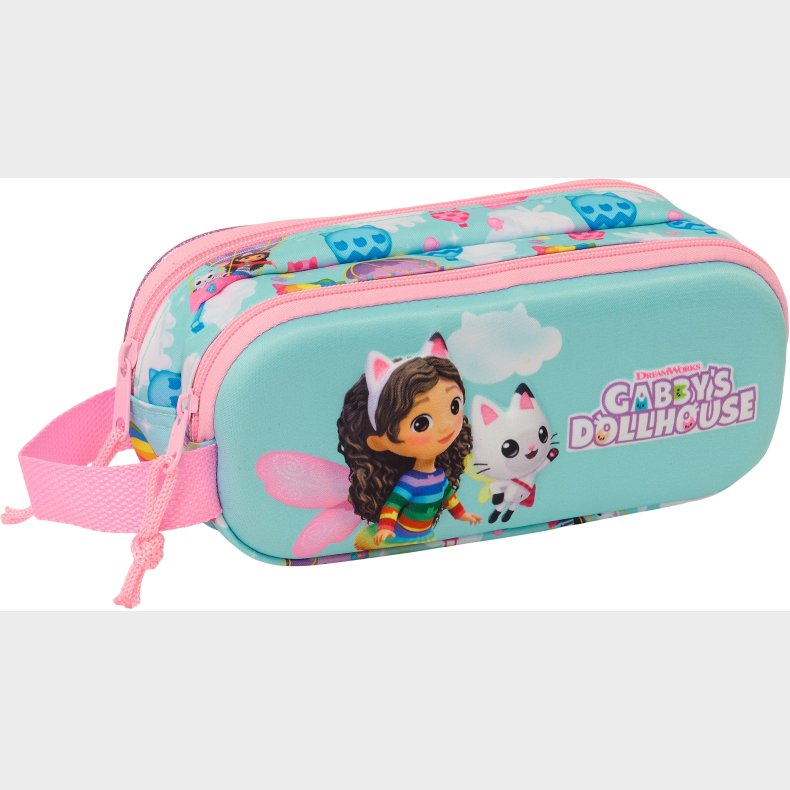 Gabby's Dollhouse 3D Dobbelt Penalhus, Lysebl