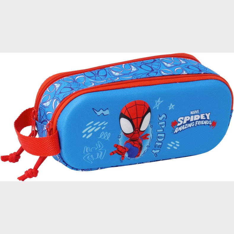 Spidey And His Amazing Friends 3D Dobbelt Penalhus, Bl