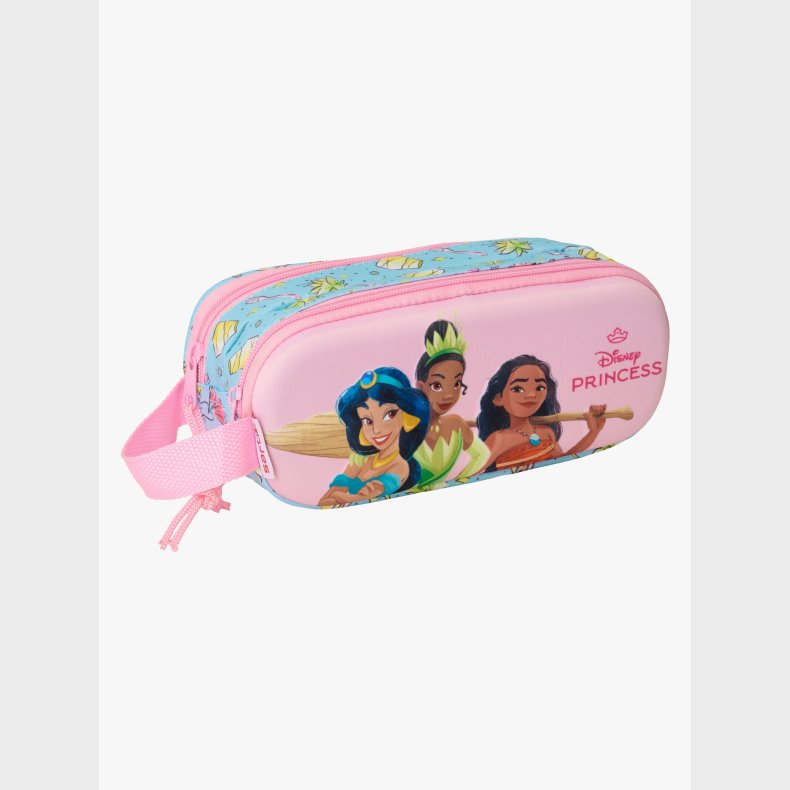 Disney Princess 3D Dobbelt Penalhus, Lyser�d/bl�