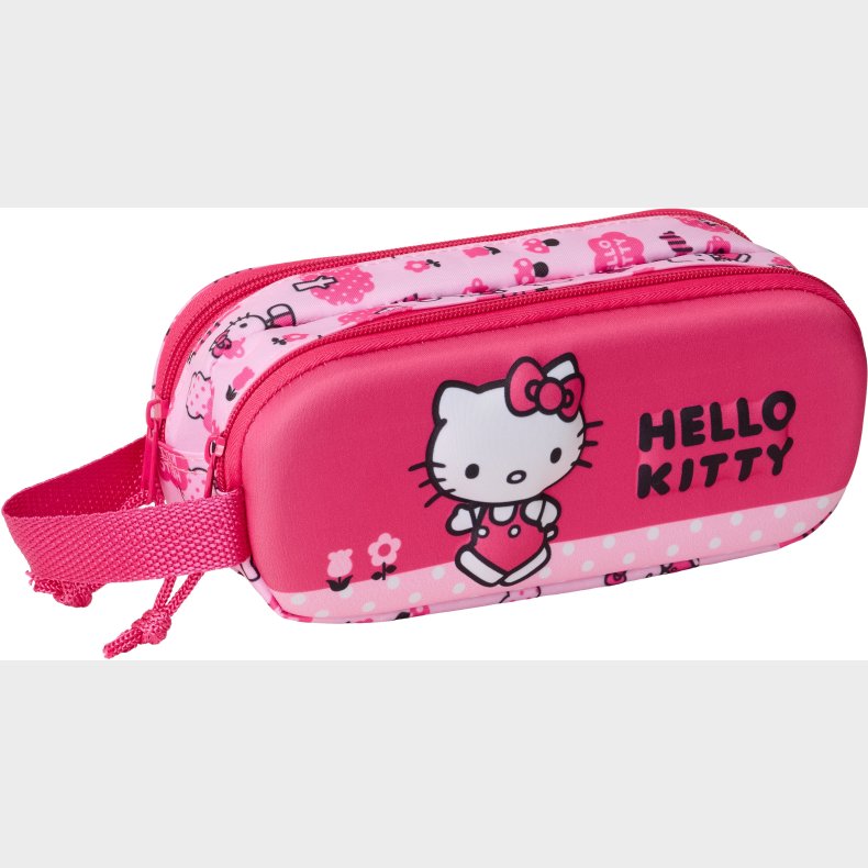 Hello Kitty 3D Dobbelt Penalhus, Pink