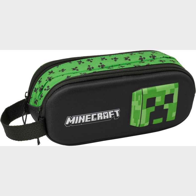 Minecraft 3D Dobbelt Penalhus, Bl/Grn